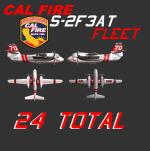 FSX/P3D Marsh S-2F3AT Cal Fire Fleet Textures Pack